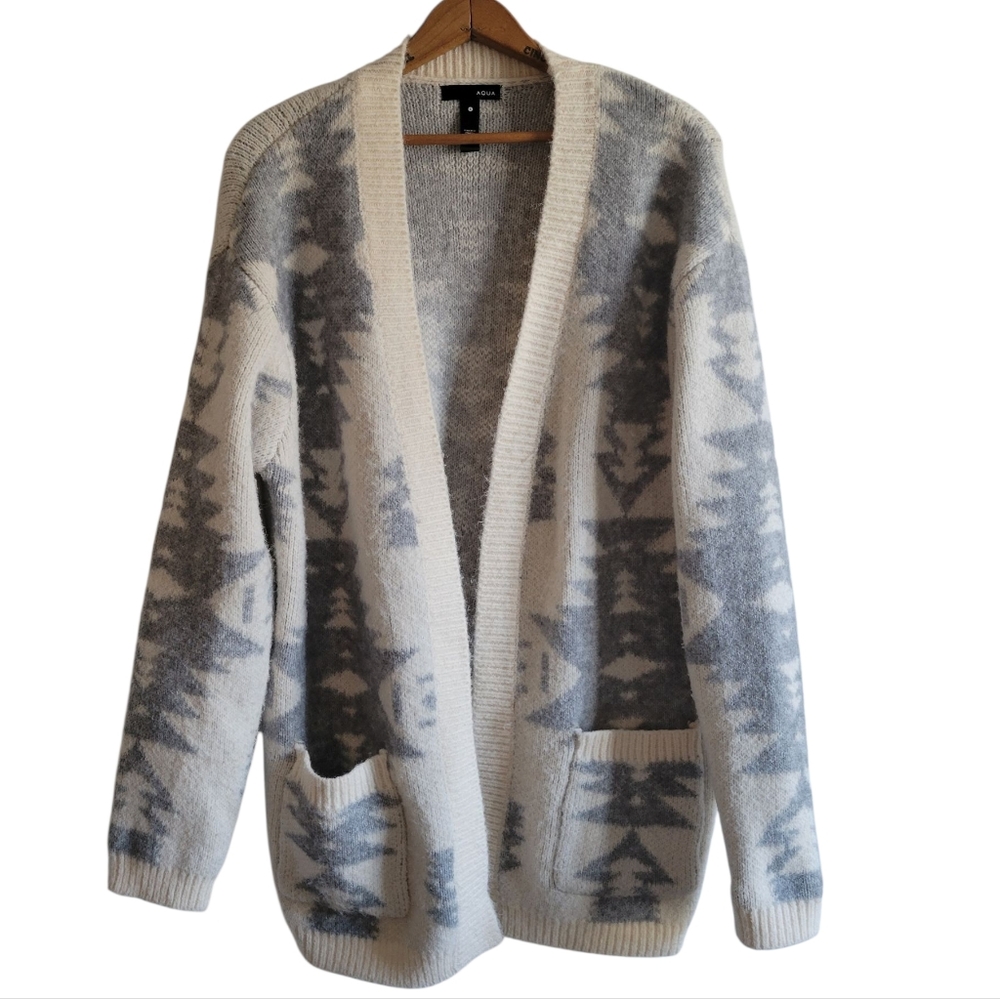 AQUA Bloomingdales Aztec Cardigan Small